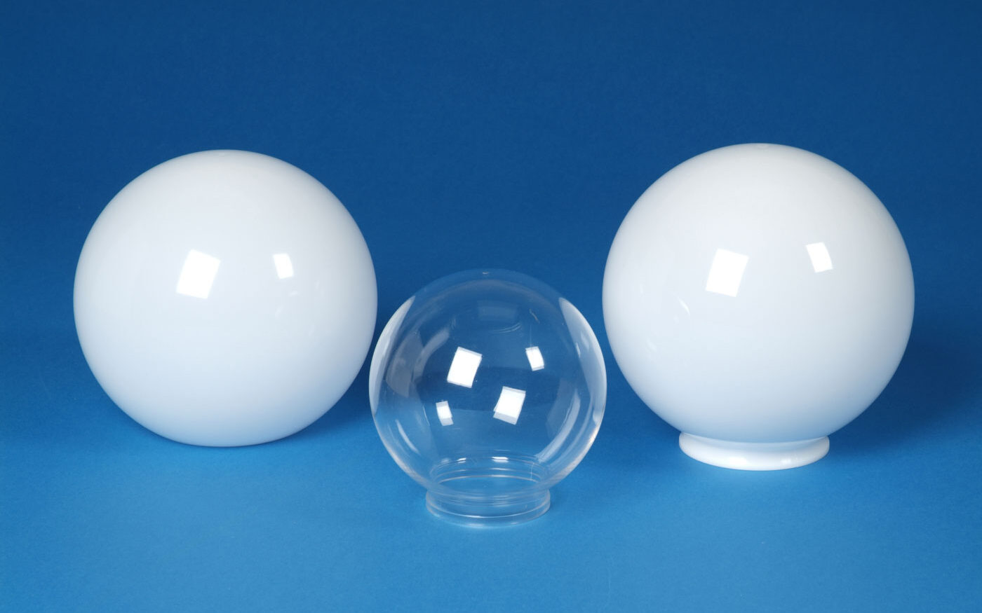 Globes are Available in Many Sizes and in White or Clear